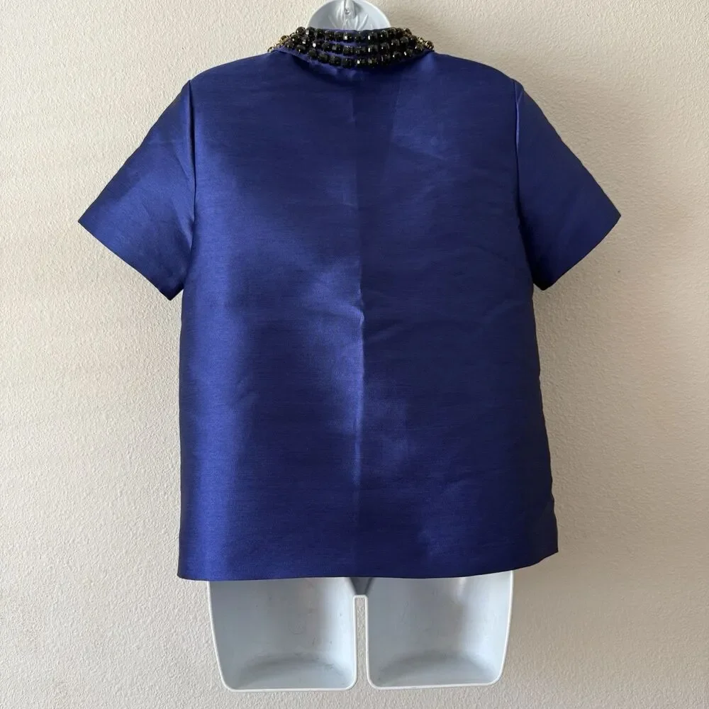 Kate Spade Nelle Blue Jeweled Collar Top Riverdale Veronica Lodge Camila Mendes
